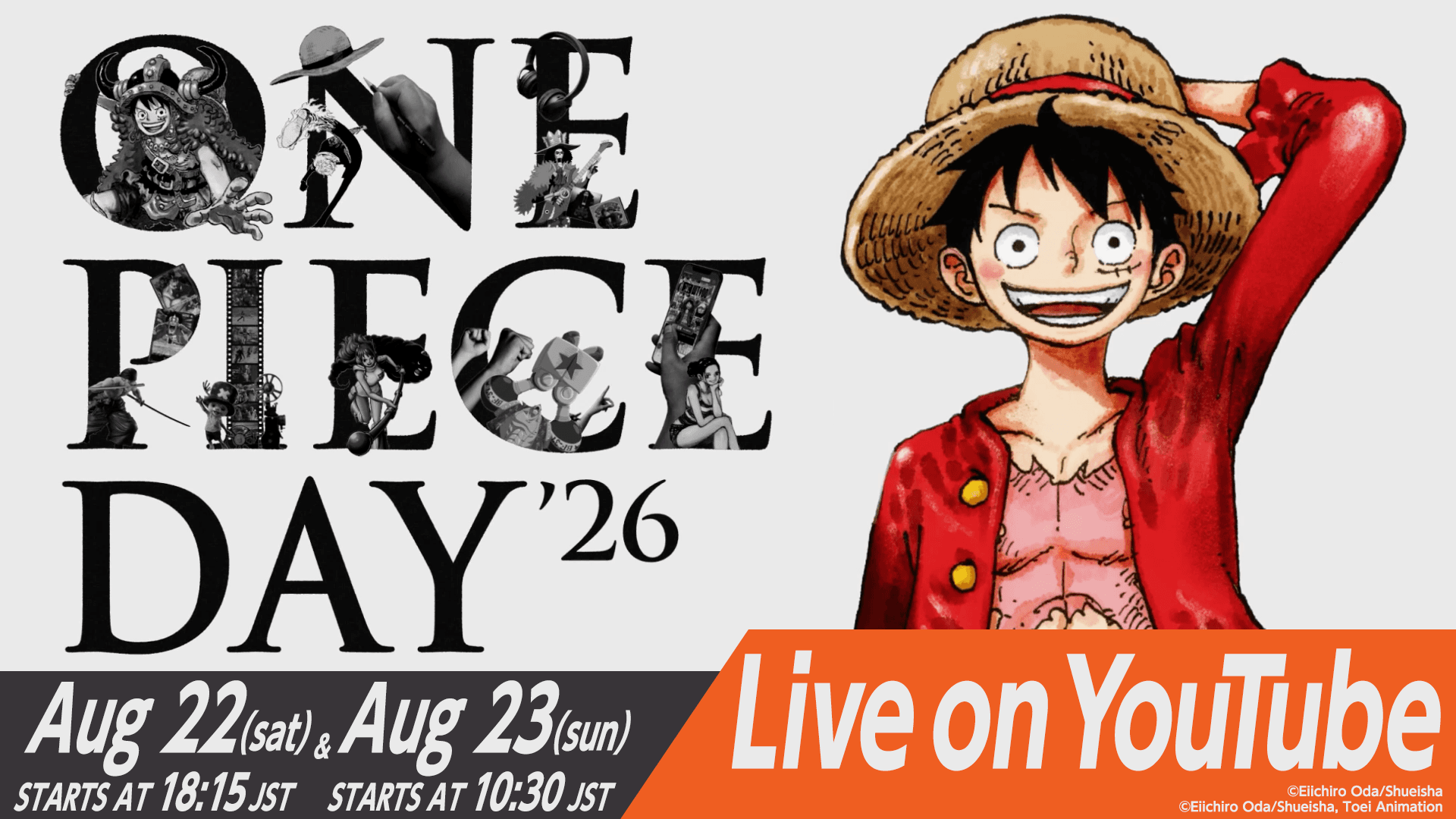 One Piece Day returns to Tokyo Big Sight and worldwide on Youtube 22 and 23 August