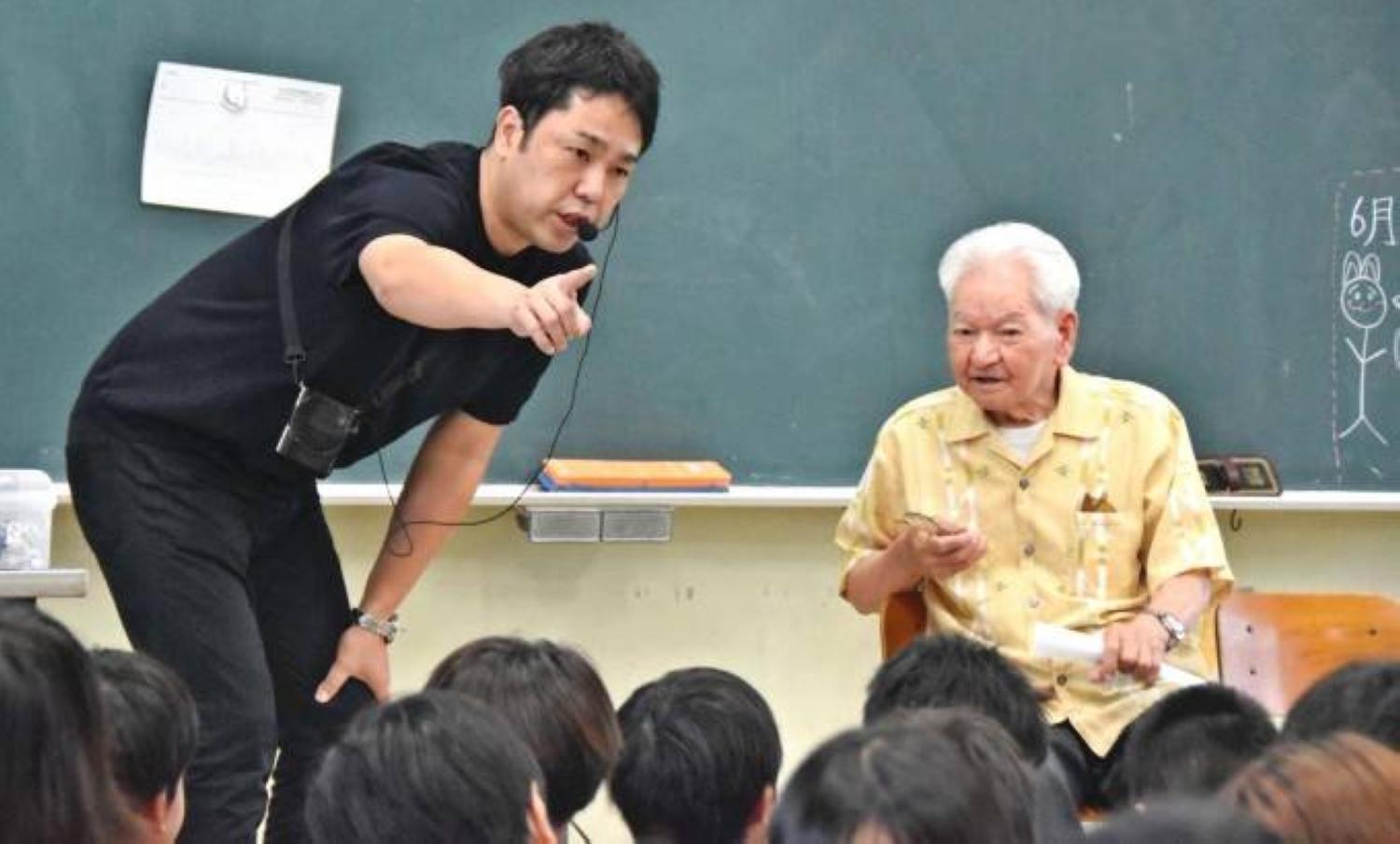 Battle of Okinawa survivor conveys message of peace through the classroom